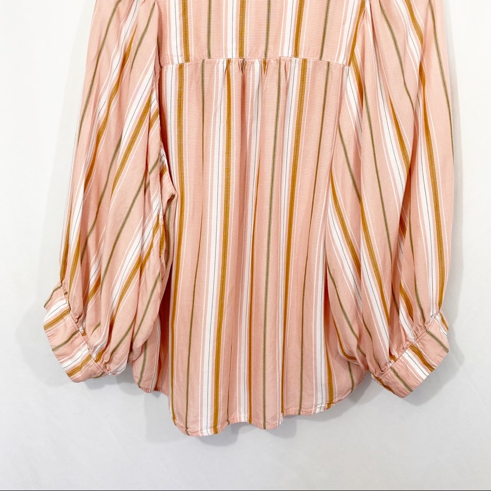 Anthro Maeve Brenda Striped Balloon Sleeve Top - Picture 8 of 12